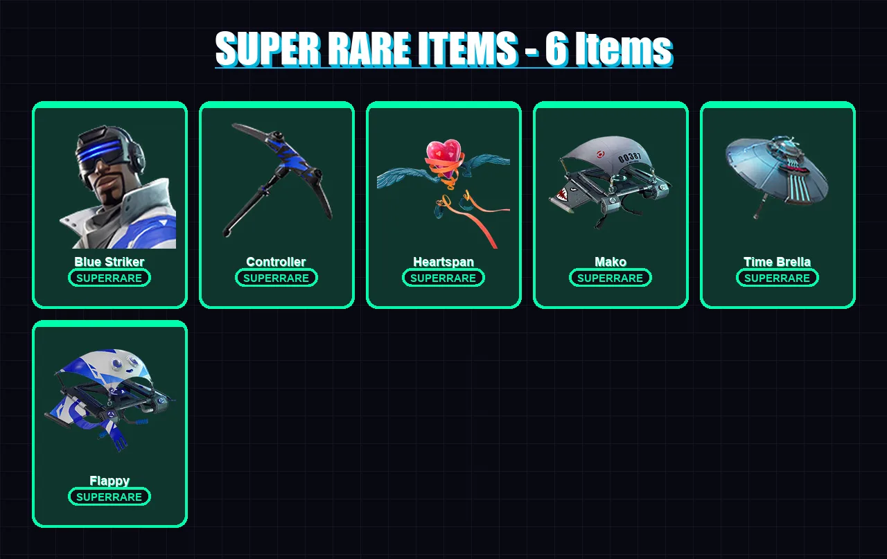 [PC/XBOX] | Blue Striker | Ragnarok | Enforcer | Drift | Spectra Knight | 49 skin | 64 pickaxe | 81 emote | 76 glider | Lv1358