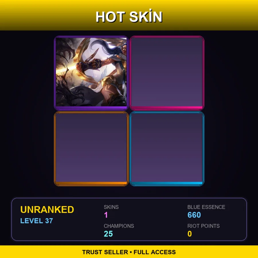 EUW | Lv37 | Unranked | 1 Skin | 25 Champ