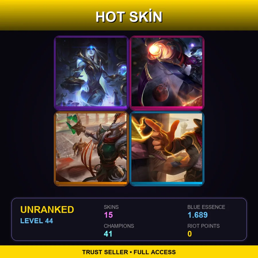 EUW | Lv44 | Unranked | 15 Skin | 41 Champ