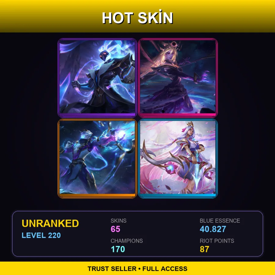 LAN | Lv220 | Unranked | 65 Skin | 170 Champ — Commando Garen