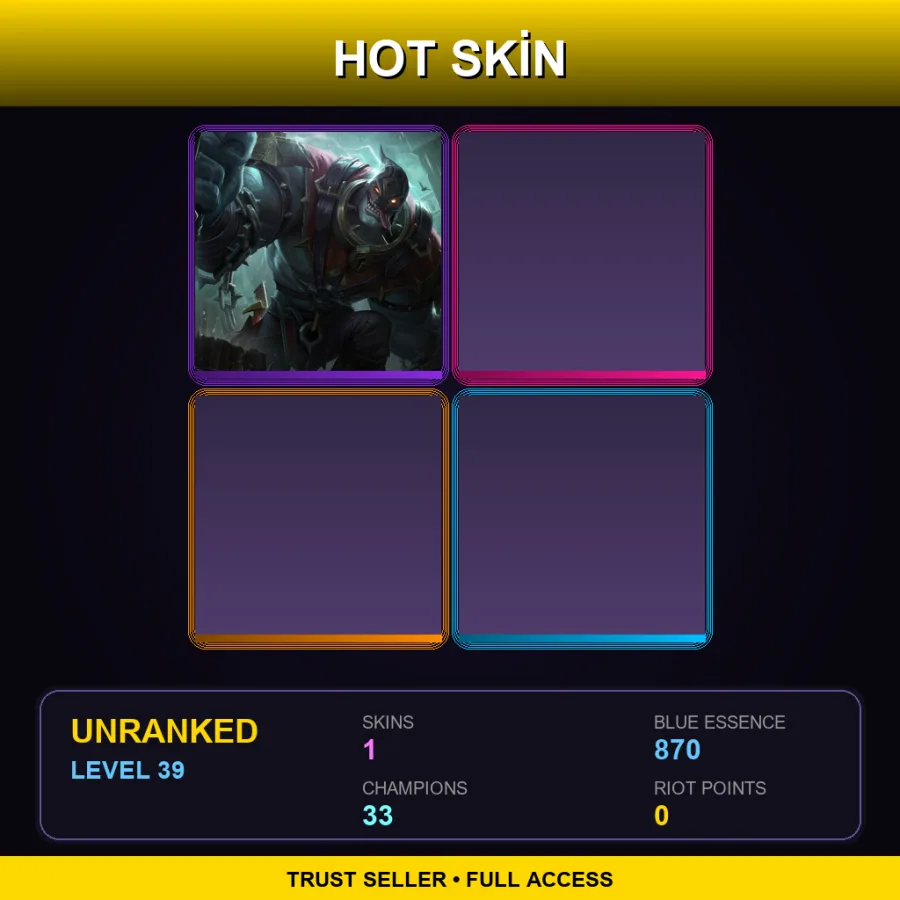 LAS | Executioner Mundo | 1 Skin | 33 Champ | Lv39