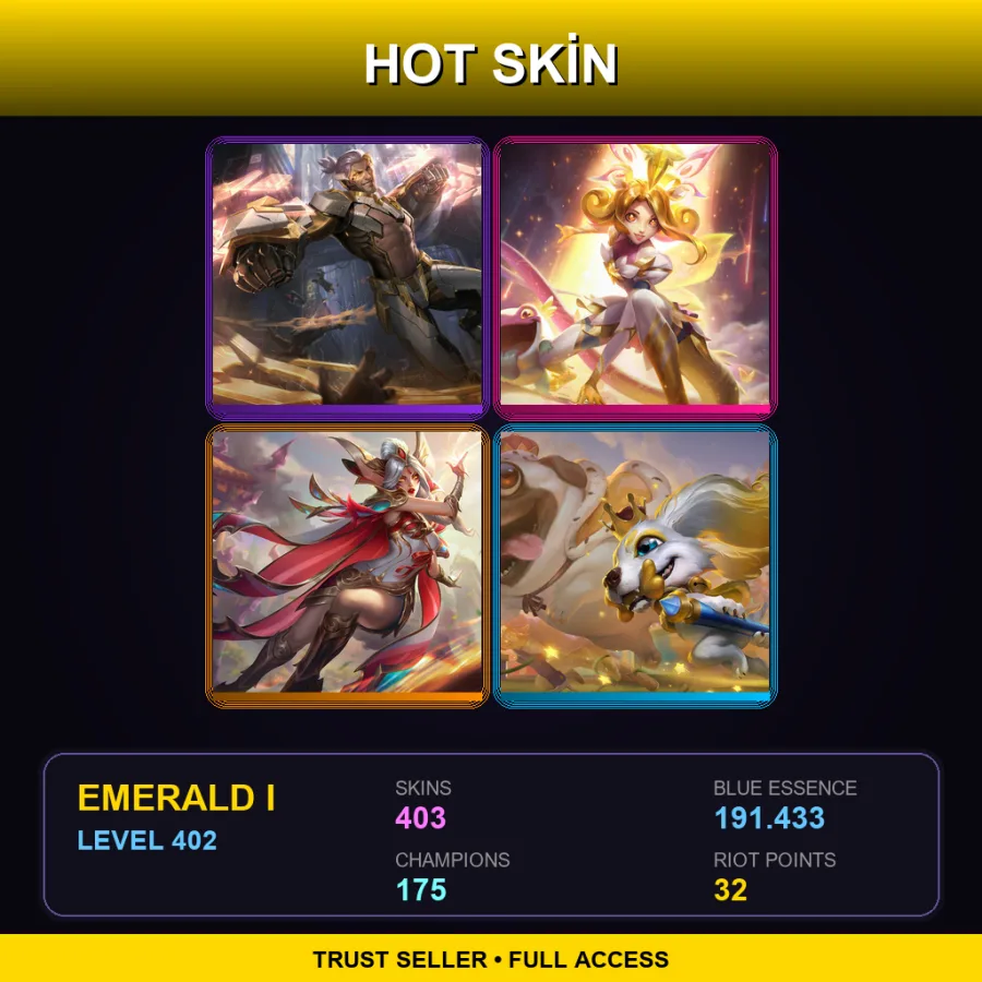 NA | Lv402 | Emerald I | 403 Skin | 175 Champ