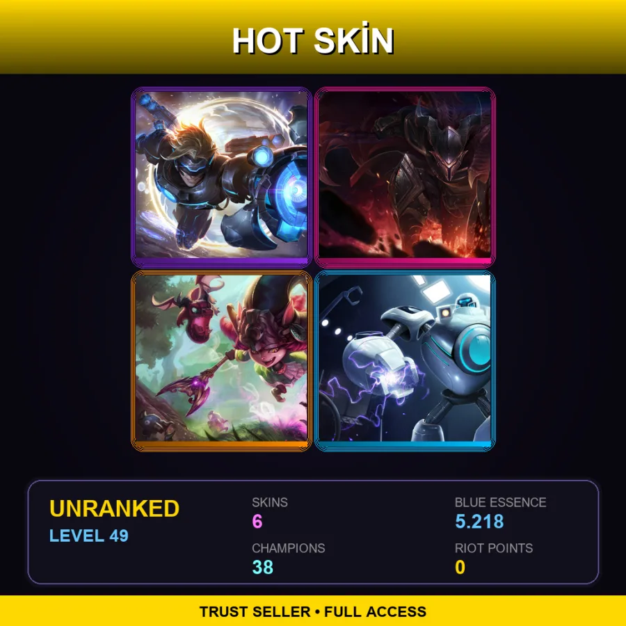 LAS | Lv49 | Unranked | 6 Skin | 38 Champ