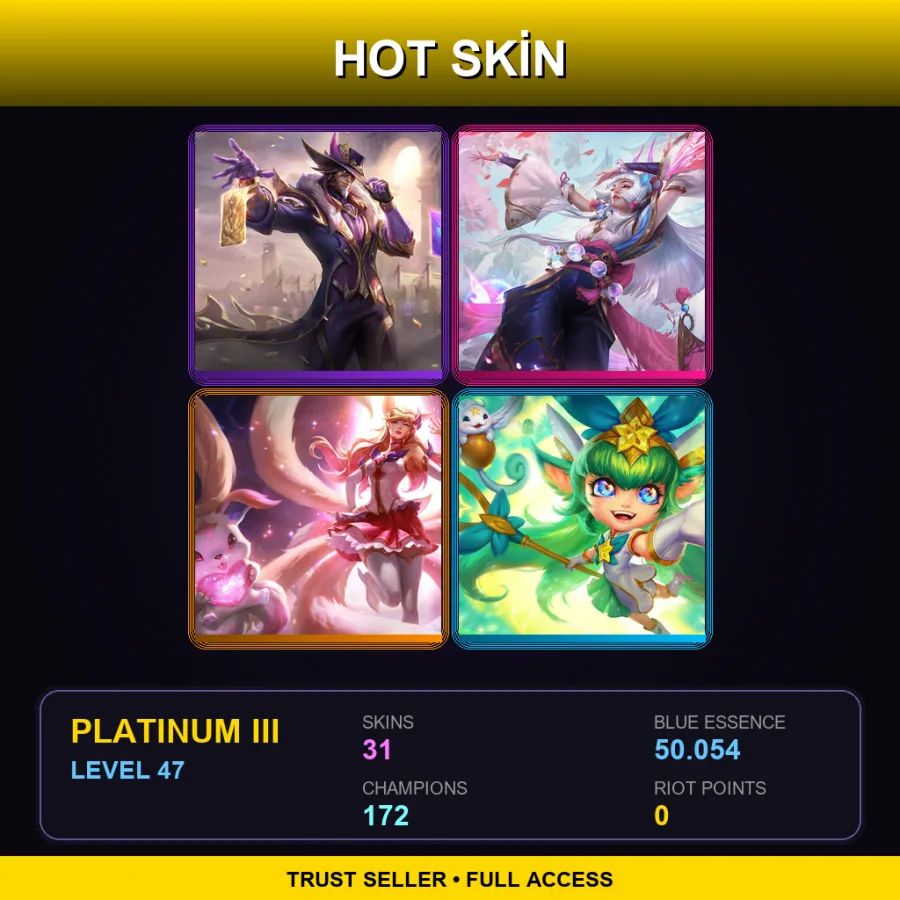 VN | Lv47 | Platinum III | 31 Skin | 172 Champ
