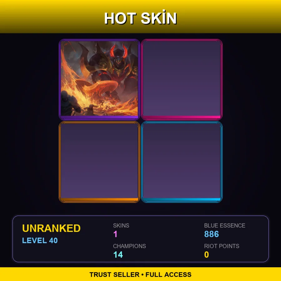 TW | Lv40 | Unranked | 1 Skin | 14 Champ