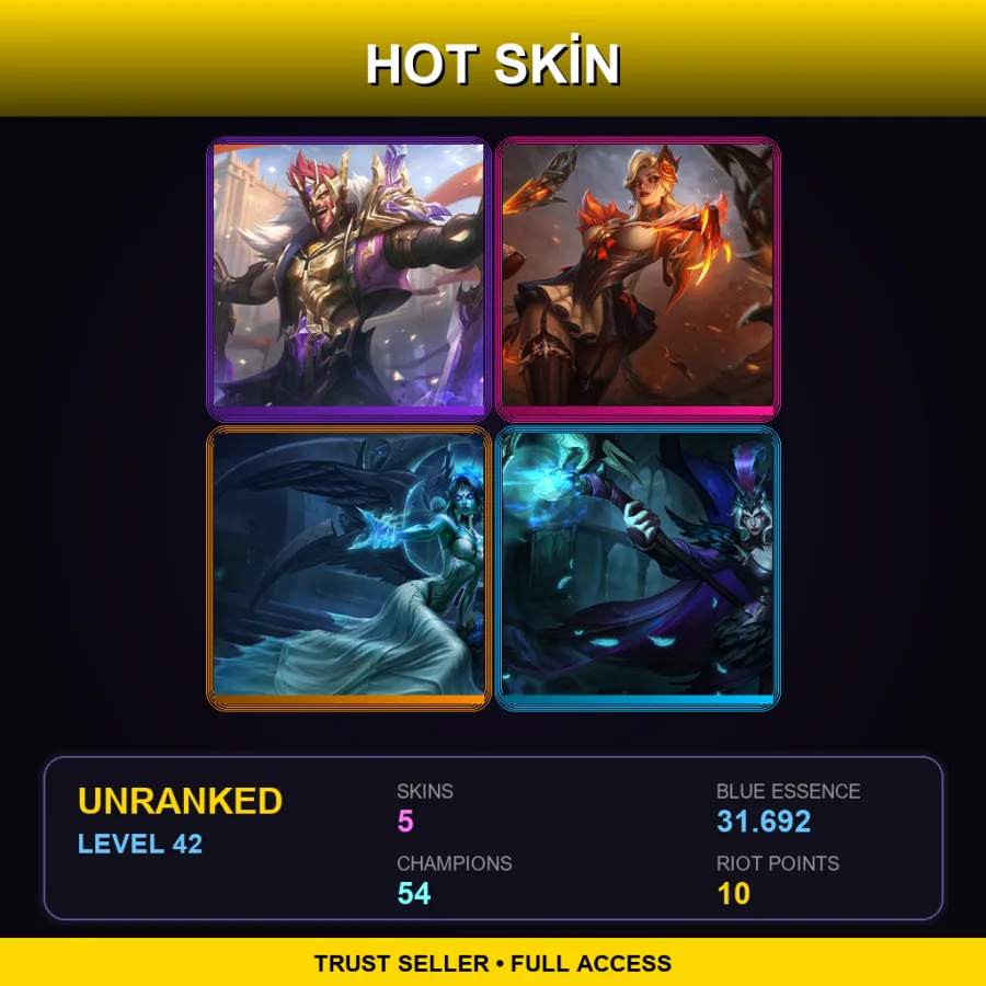 LAN | Lv42 | Unranked | 5 Skin | 54 Champ — Assassin Master Yi