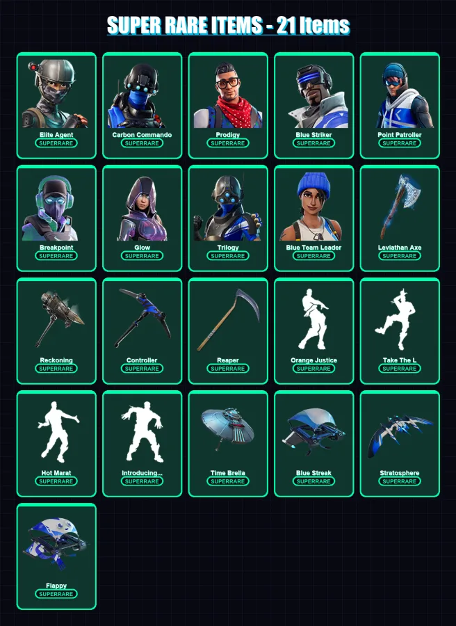 [PS4/PS5/XBOX/PC] | Elite Agent | Carbon Commando | Prodigy | 261 skin | Lv2594