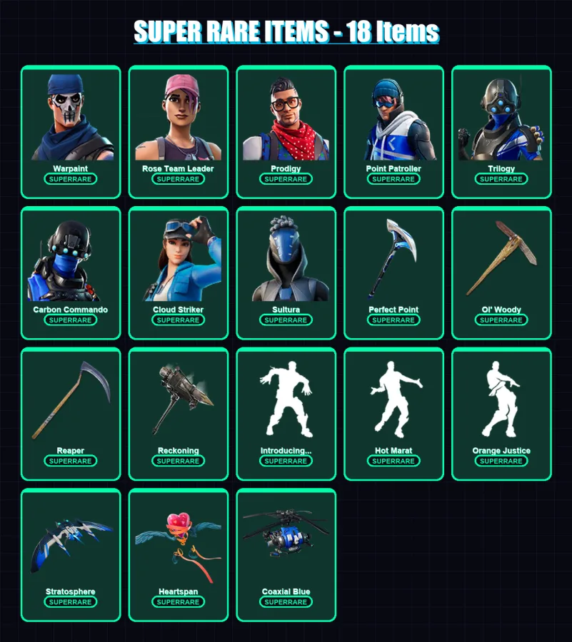 [PS4/PS5/XBOX/PC] | Warpaint | Omega | Ghoul Trooper | Skull Trooper  | Drift | 120 skin | 112 pickaxe | 100 emote | 112 glider | Lv1541