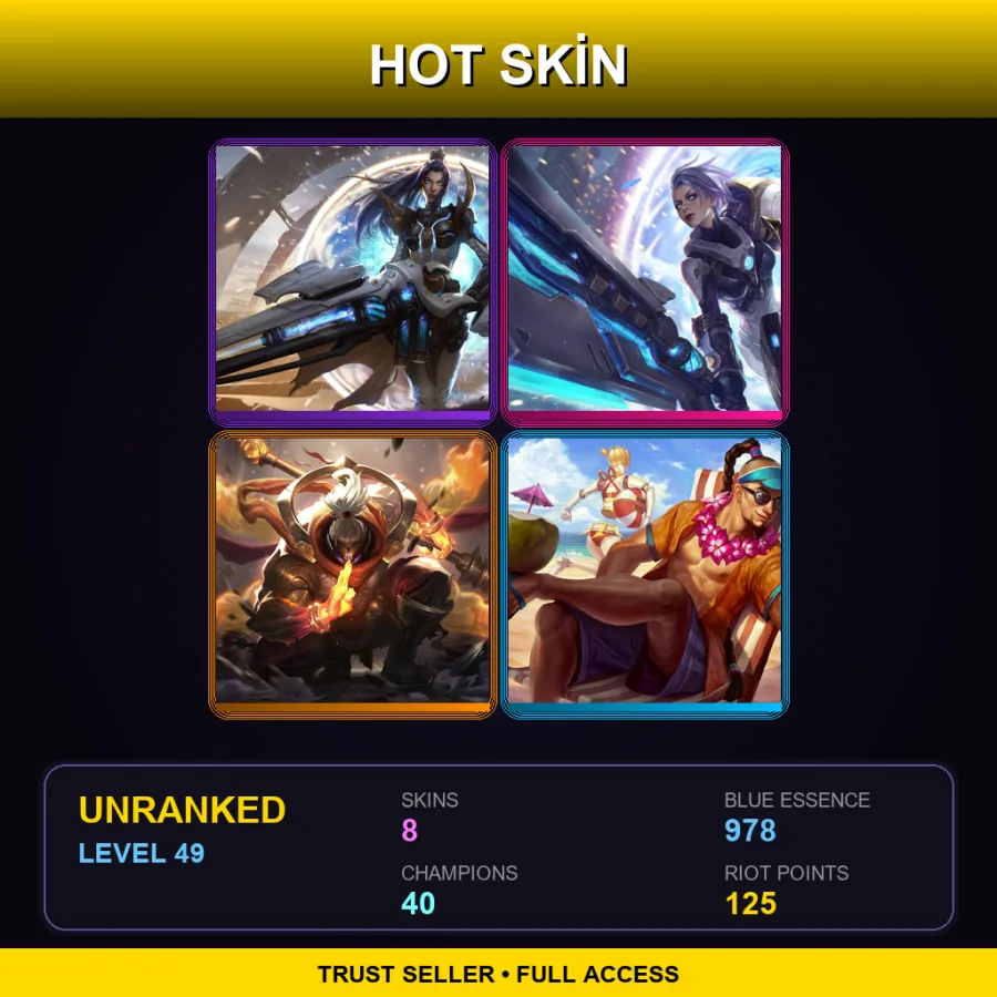 LAS | Lv49 | Unranked | 8 Skin | 40 Champ with Alistar