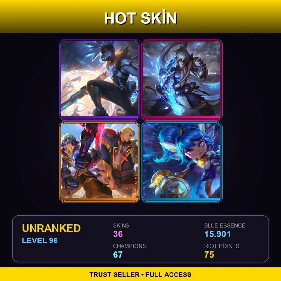BR | Lv96 | Unranked | 36 Skin | 67 Champ