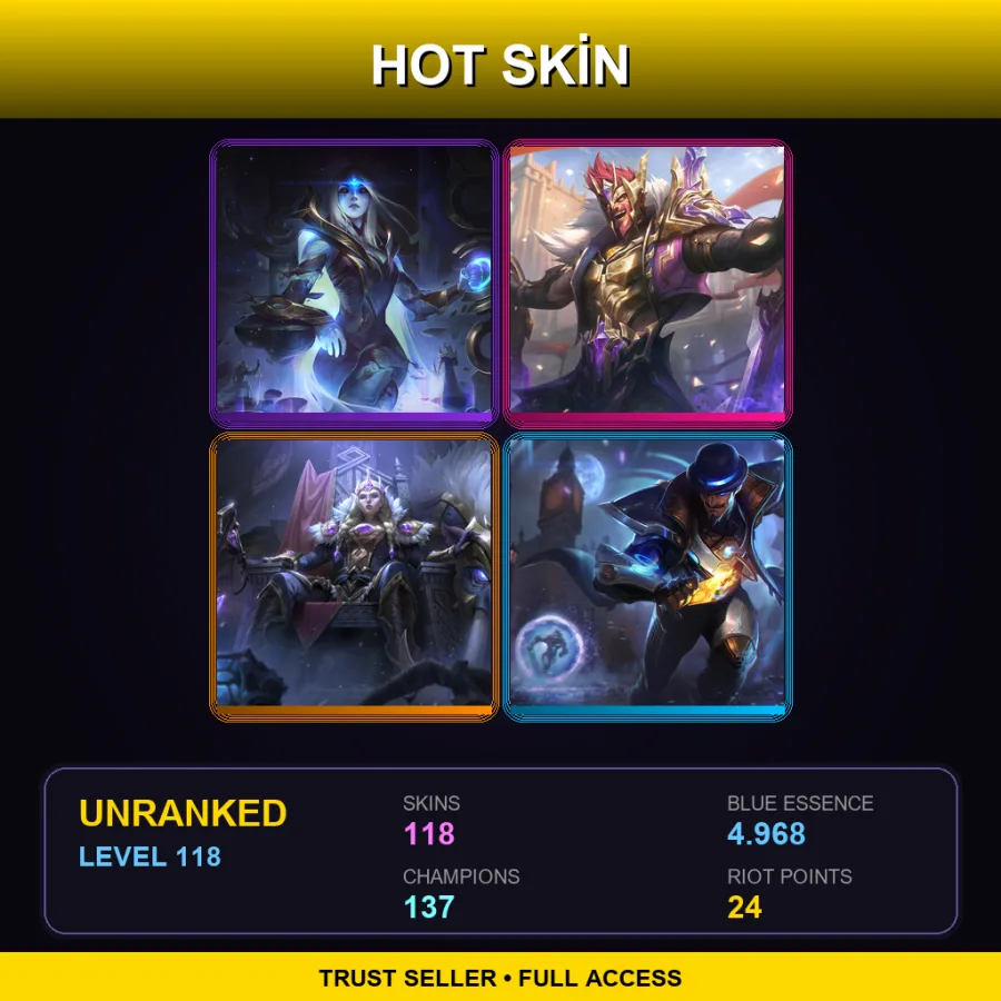 VN | Lv118 | Unranked | 118 Skin | 137 Champ — Program Camille