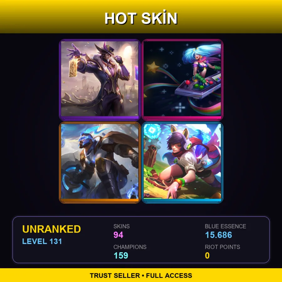 VN | Lv131 | Unranked | 94 Skin | 159 Champ