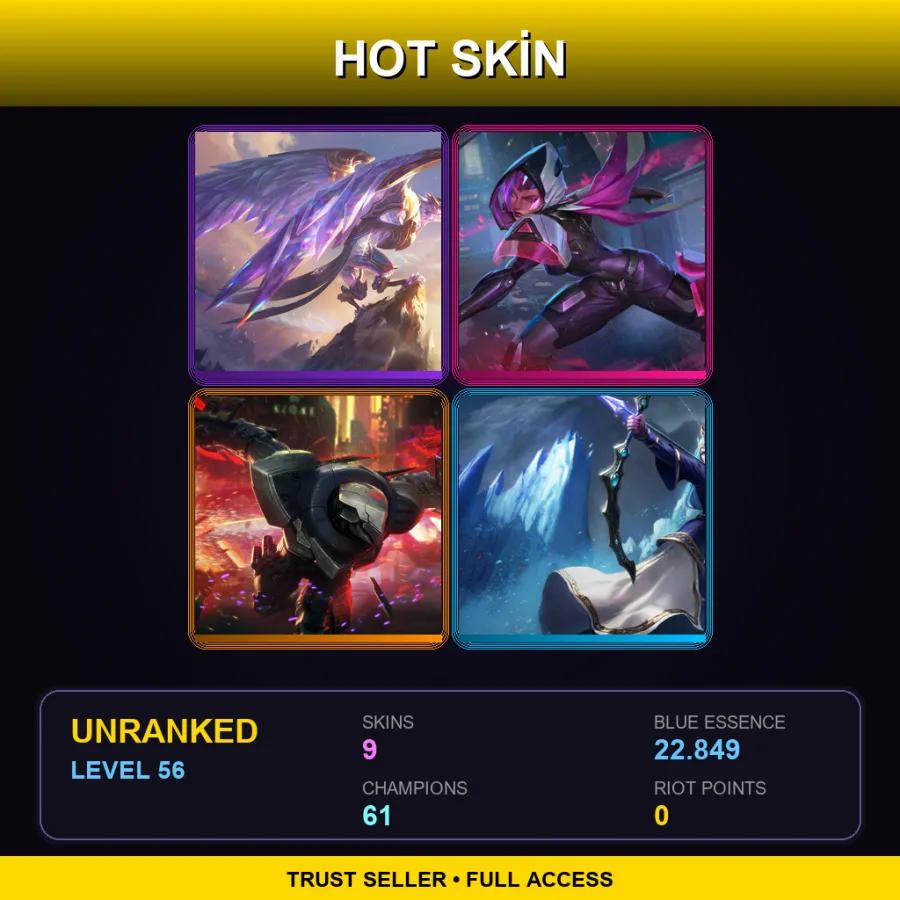 TR | Lv56 | Unranked | 9 Skin | 61 Champ
