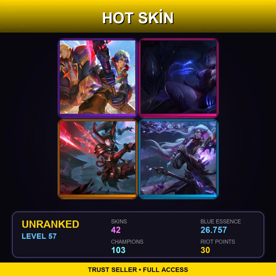 SG | Lv57 | Unranked | 42 Skin | 103 Champ — Skt T1 Nami