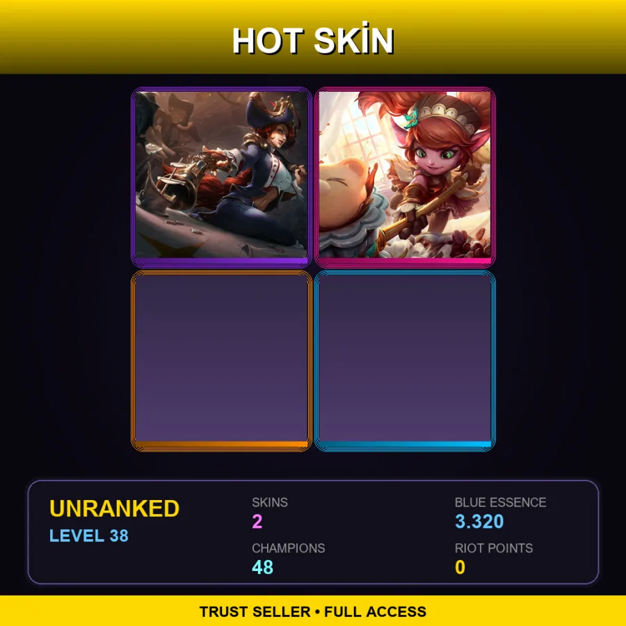TR | Lv38 | Unranked | 2 Skin | 48 Champ