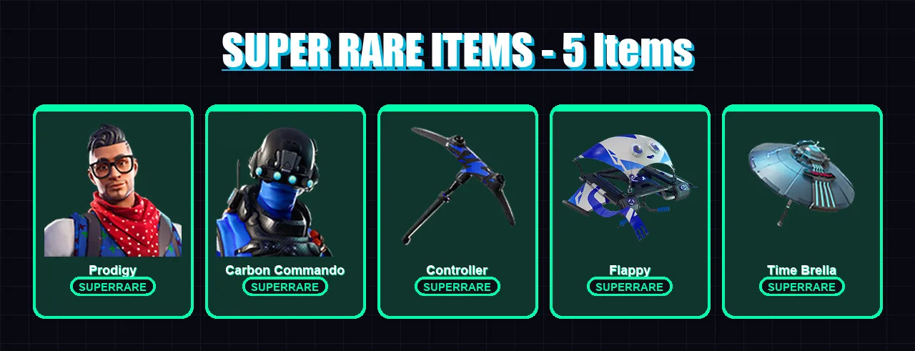 [PS4/PS5/XBOX/PC] | Prodigy | Carbon Commando | Lynx | Zenith | Fusion | 43 skin | 49 pickaxe | 57 emote | 57 glider | Lv850