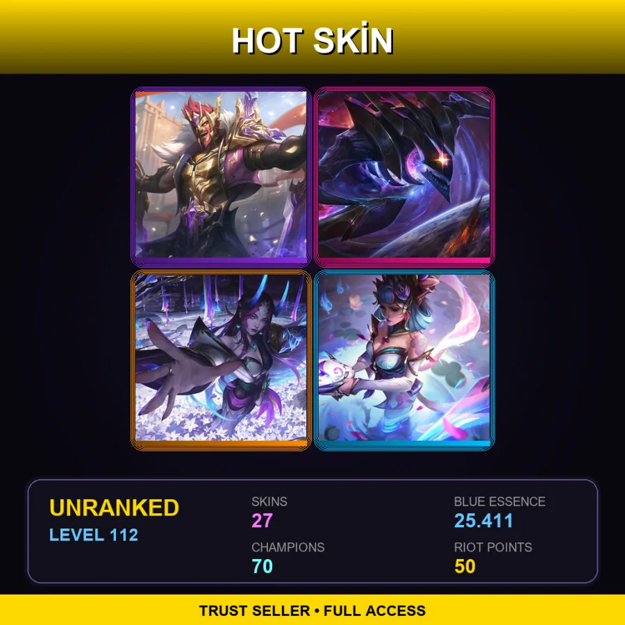 EUW | Lv112 | Unranked | 27 Skin | 70 Champ — Soul Fighter Viego