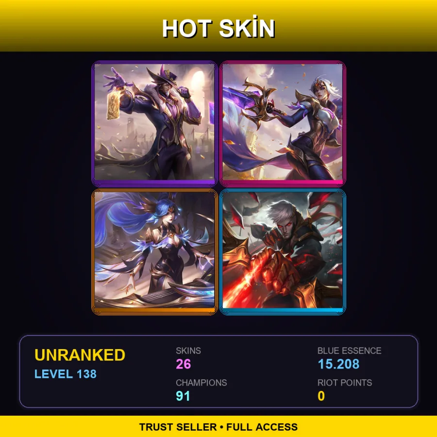 BR | Lv138 | Unranked | 26 Skin | 91 Champ