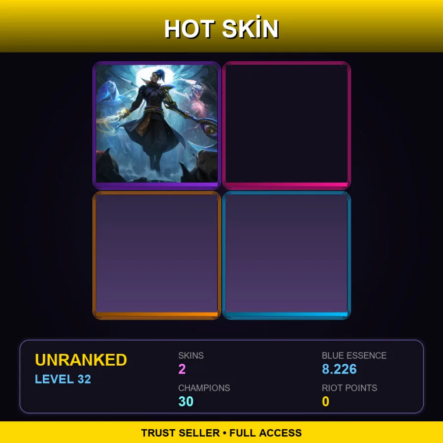 ME | Lv32 | Unranked | 2 Skin | 30 Champ