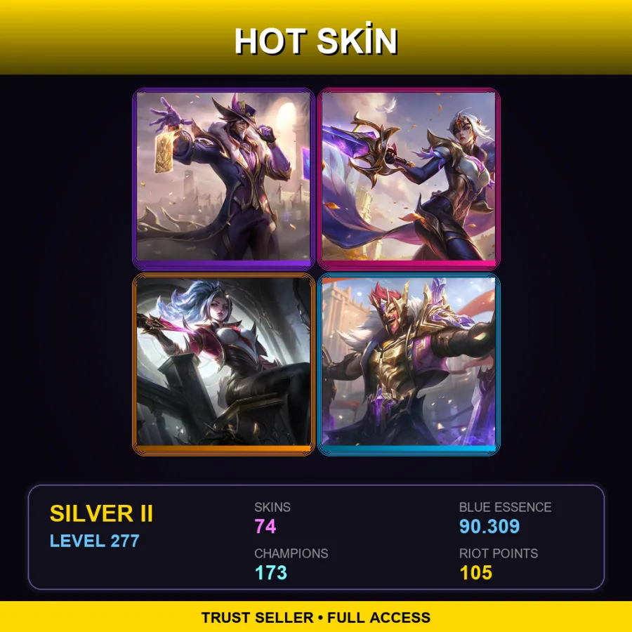 TR | Lv277 | Silver II | 74 Skin | 173 Champ