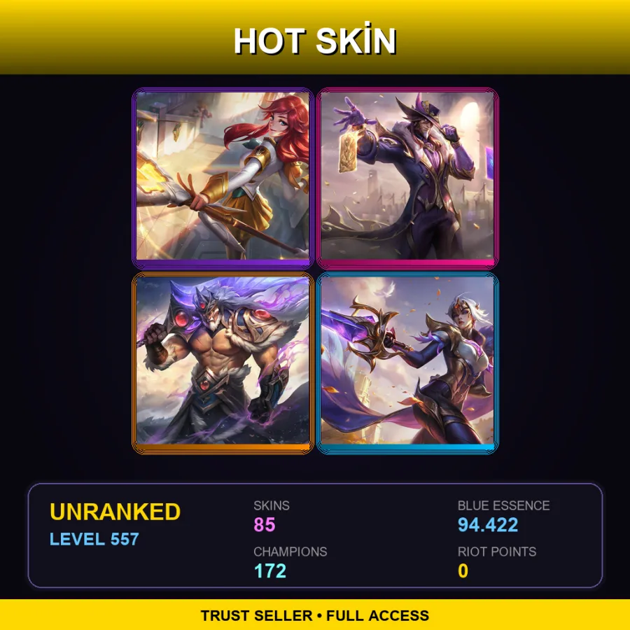 EUW | Lv557 | Unranked | 85 Skin | 172 Champ — Sea Dog Yasuo