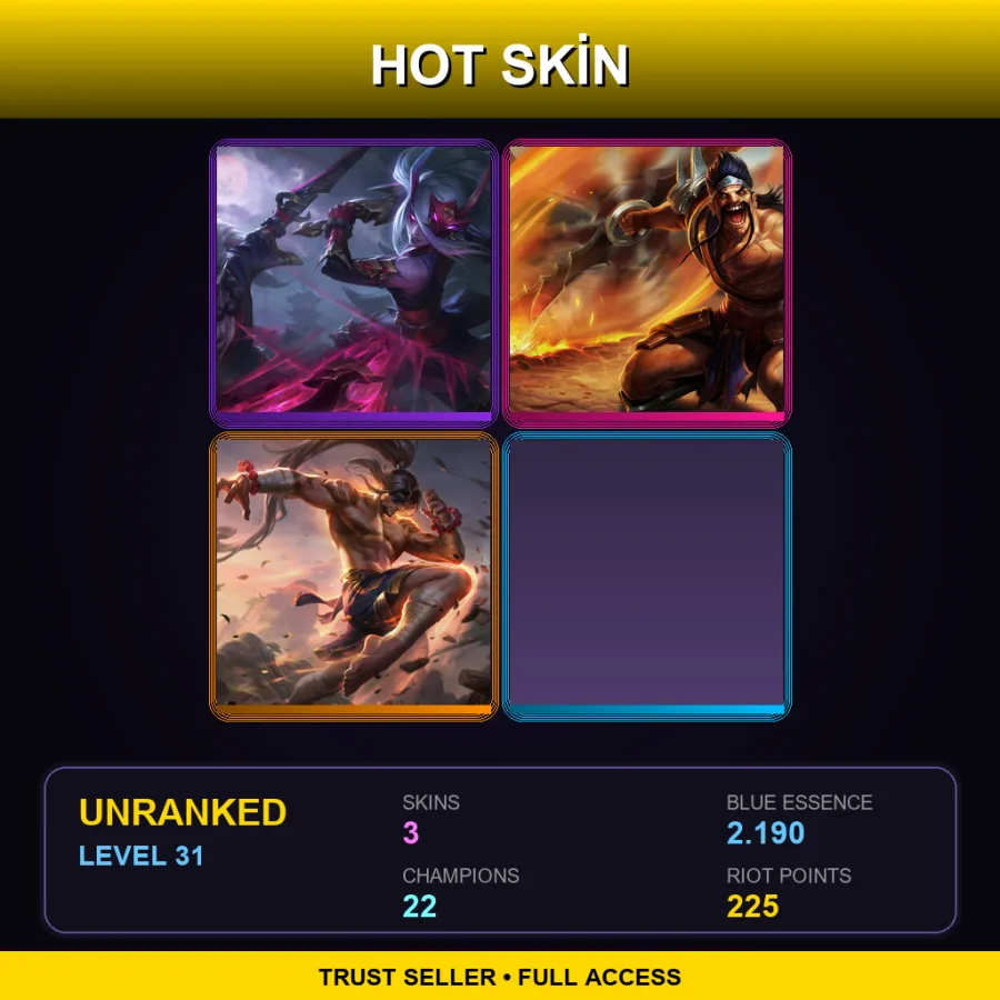 EUNE | Lv31 | Unranked | 3 Skin | 22 Champ