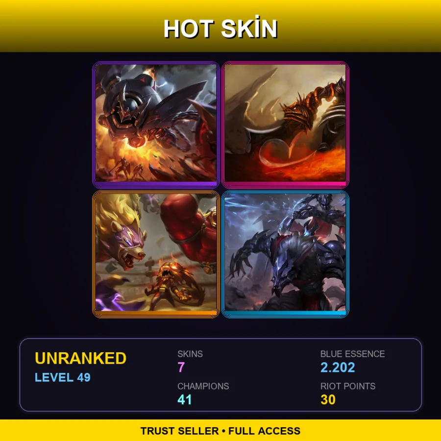 TR | Lv49 | Unranked | 7 Skin | 41 Champ