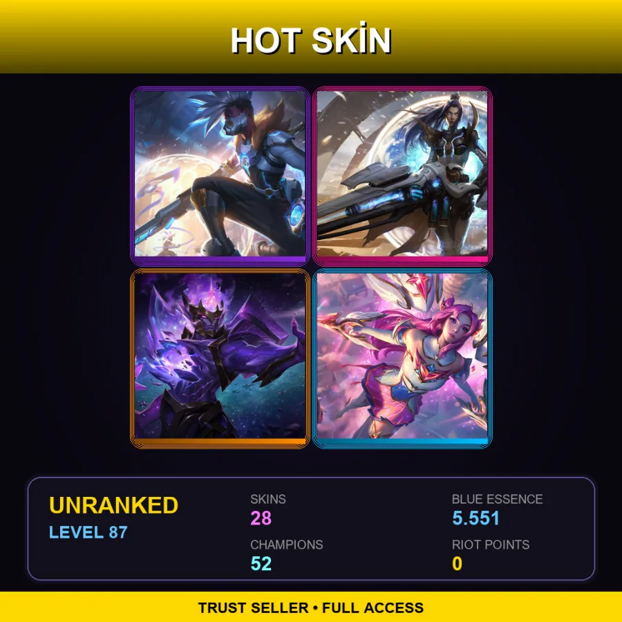 LAN | Lv87 | Unranked | 28 Skin | 52 Champ — Bewitching Neeko