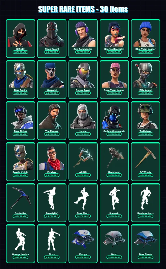 [PS4/PS5/XBOX/PC] | IKONIK | Black Knight | Sub Commander | 62 skin | Lv711