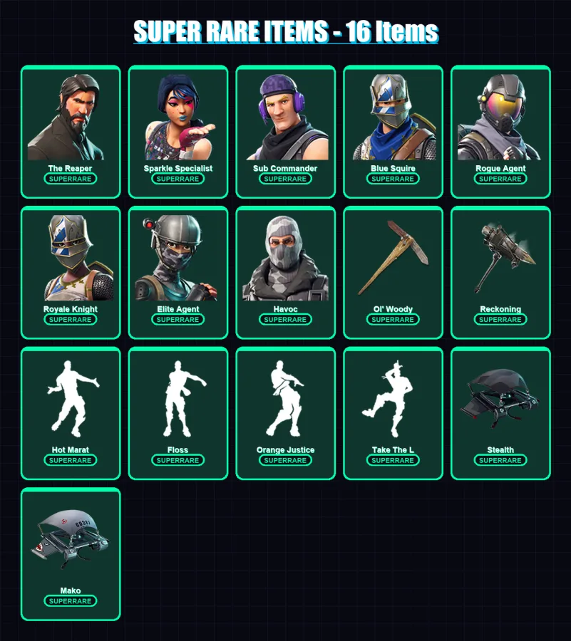 [PC/XBOX/PSN] | OG Skull Trooper | The Reaper | Sparkle Specialist | 111 skin | Lv897
