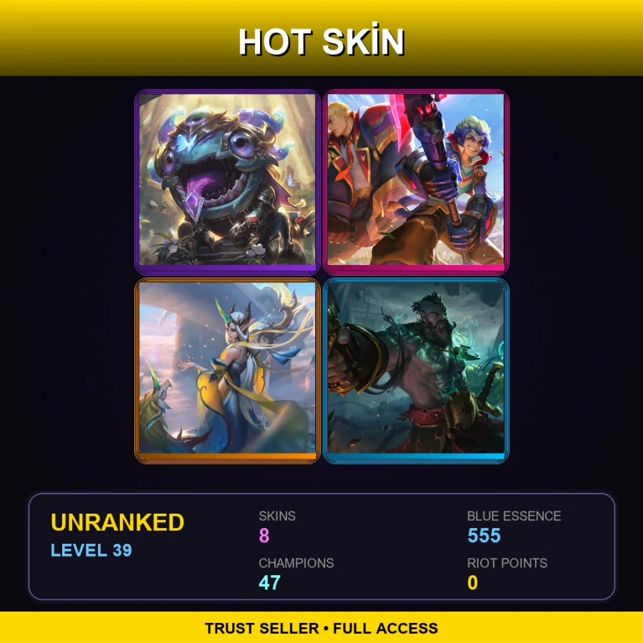 LAS | Lv39 | Unranked | 8 Skin | 47 Champ