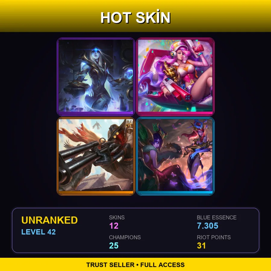 EUNE | Lv42 | Unranked | 12 Skin | 25 Champ — Marauder Ashe