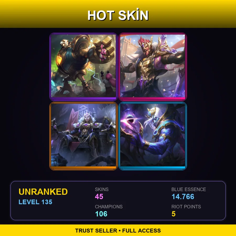 BR | Lv135 | Unranked | 45 Skin | 106 Champ