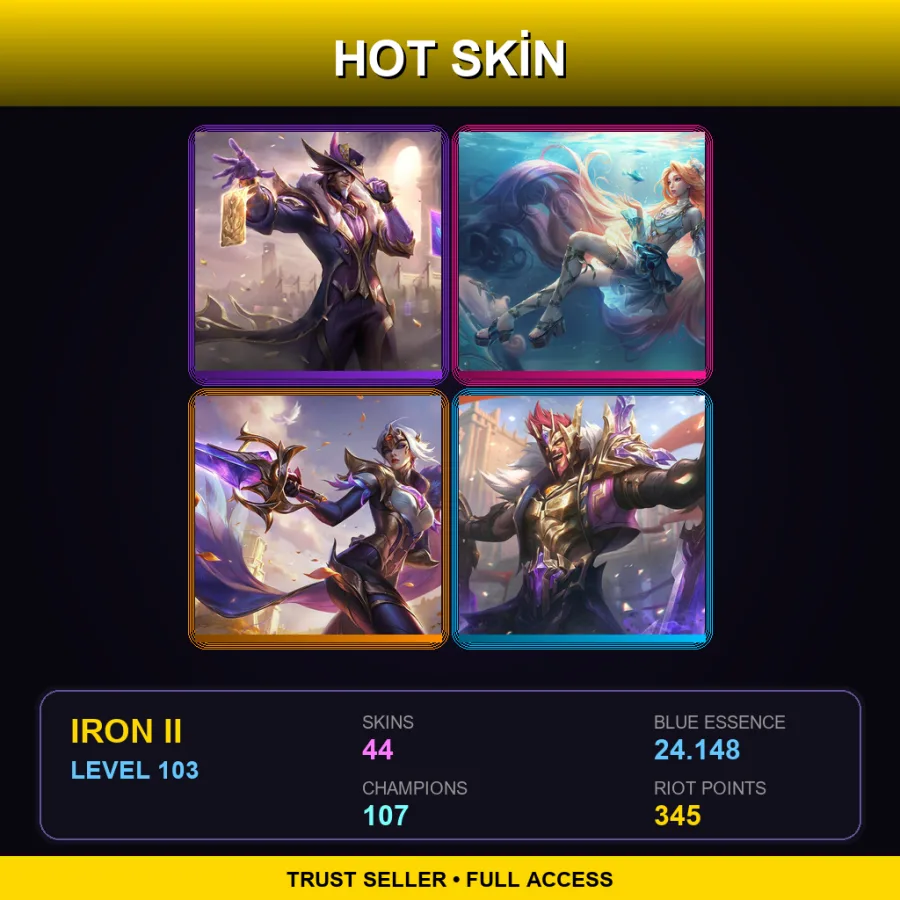 LAS | Lv103 | Iron II | 44 Skin | 107 Champ