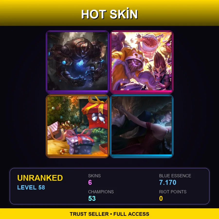 LAS | Lv58 | Unranked | 6 Skin | 53 Champ