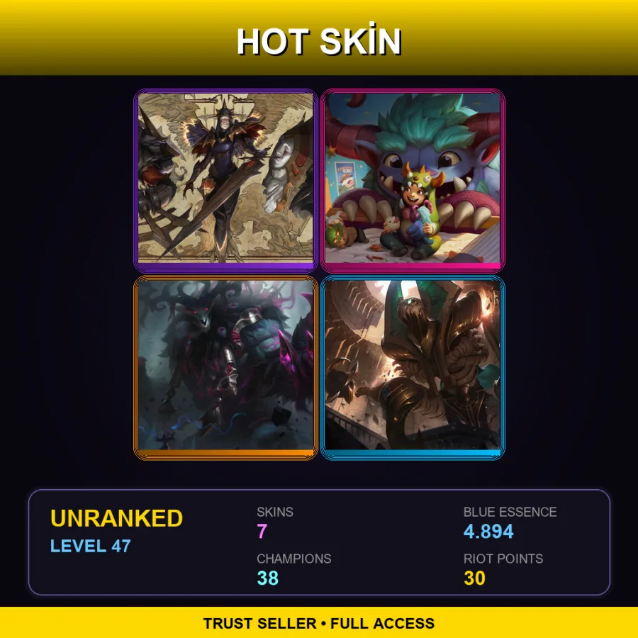 EUNE | Lv47 | Unranked | 7 Skin | 38 Champ