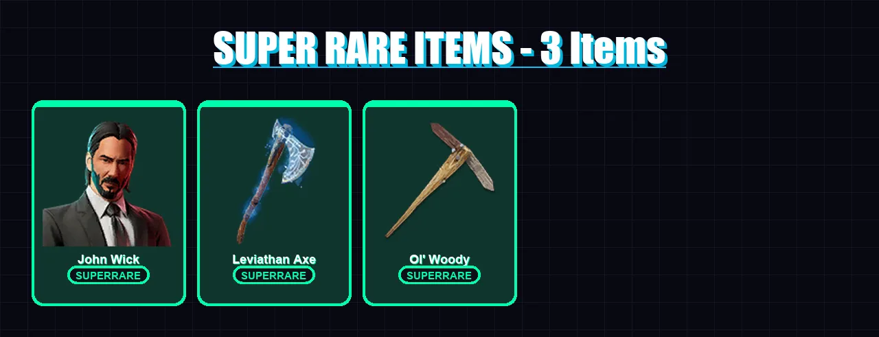 [PC/XBOX/PSN] | John Wick | Hybrid | Snap | Sorana | Malik | 106 skin | 118 pickaxe | 88 emote | 113 glider | Lv1367
