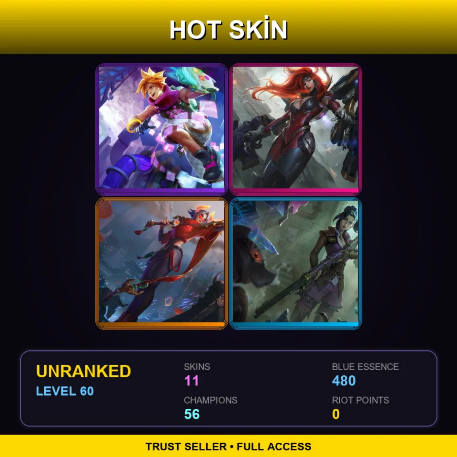 LAN | Lv60 | Unranked | 11 Skin | 56 Champ