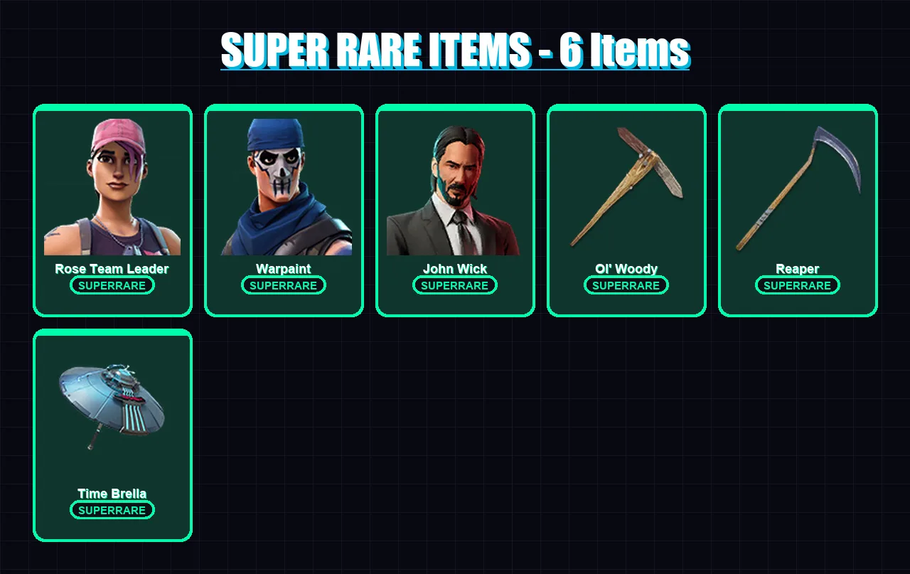 [PC/XBOX/PSN] | Rose Team Leader | Warpaint | John Wick | Torin | Joey | 102 skin | 105 pickaxe | 89 emote | 98 glider | Lv1909 — Fortnite account