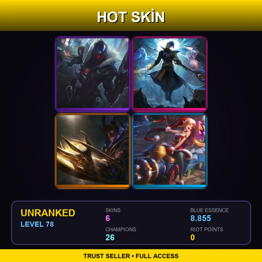 EUNE | Lv78 | Unranked | 6 Skin | 26 Champ