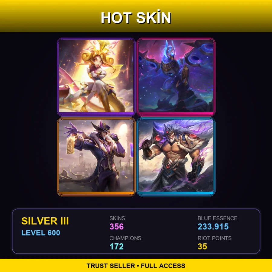 VN | Lv600 | Silver III | 356 Skin | 172 Champ