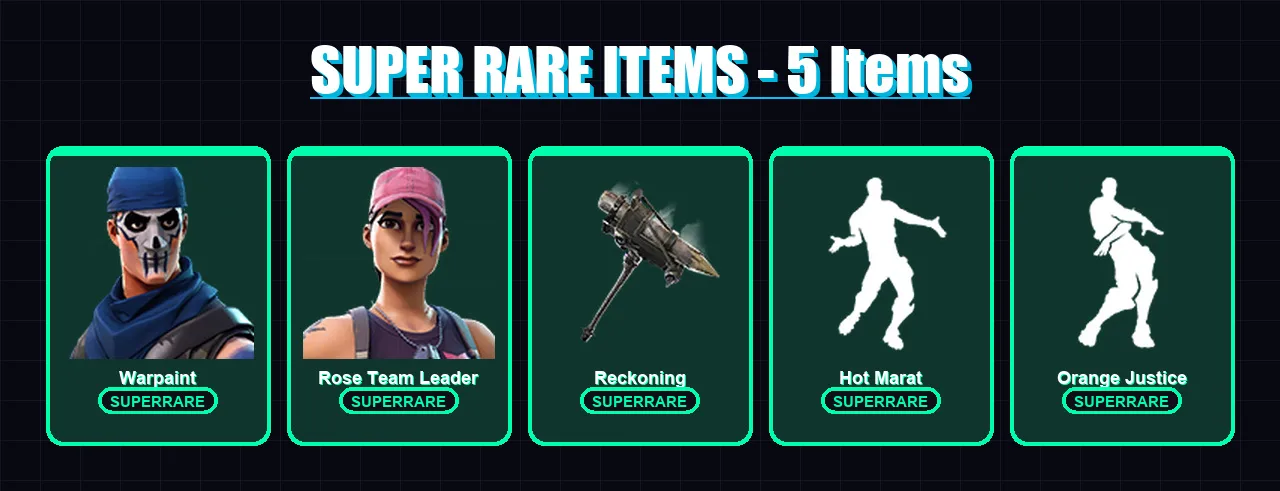 [PS4/PS5/XBOX/PC] | Warpaint | Rose Team Leader | Calamity | Dire | Enforcer | 30 skin | 35 pickaxe | 32 emote | 35 glider | Lv553