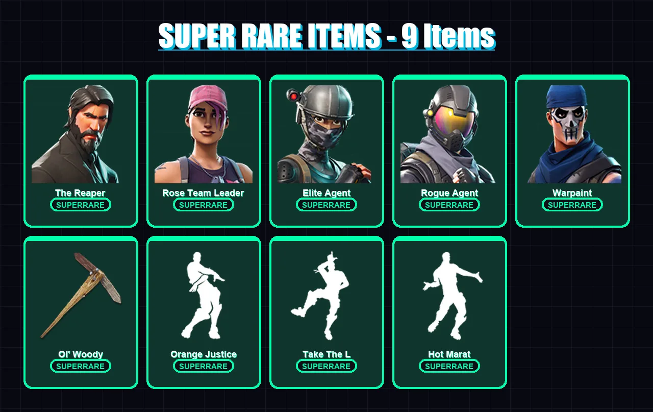 [PC/XBOX/PSN] | The Reaper | Rose Team Leader | Elite Agent | Rogue Agent | Warpaint | 35 skin | 30 pickaxe | 44 emote | 36 glider | Lv561 — Fortnite account