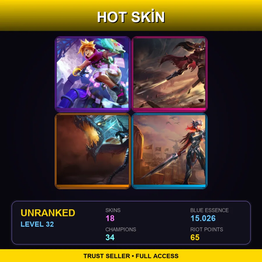 EUW | Lv32 | Unranked | 18 Skin | 34 Champ — Nightblade Irelia