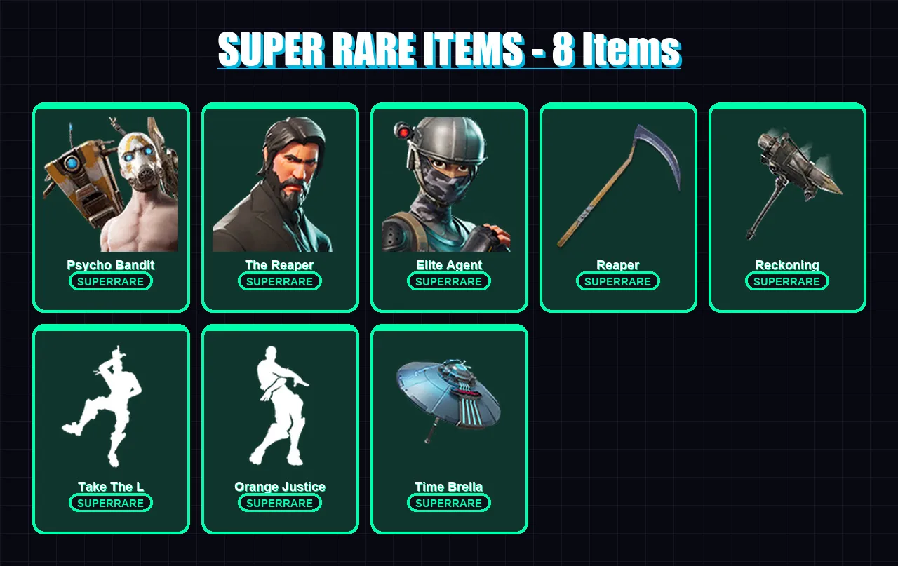 [PC/XBOX] | Psycho Bandit | The Reaper | Elite Agent | Lynx | Drift | 44 skin | 44 pickaxe | 46 emote | 48 glider | Lv828