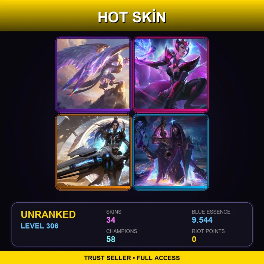 ME | Lv306 | Unranked | 34 Skin | 58 Champ