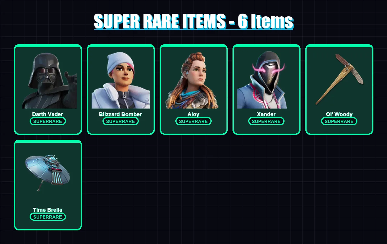[PC/PSN] | Darth Vader | Blizzard Bomber | Aloy | Xander | Driftwalker | 269 skin | 277 pickaxe | 169 emote | 178 glider | Lv3151