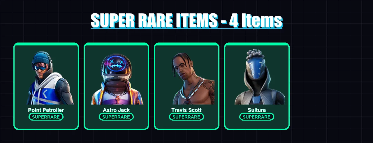 [PS4/PS5/XBOX/PC] | Point Patroller | Astro Jack | Travis Scott | Sultura | Frostbite | 35 skin | 41 pickaxe | 25 emote | 25 glider | Lv408 — Fortnite account