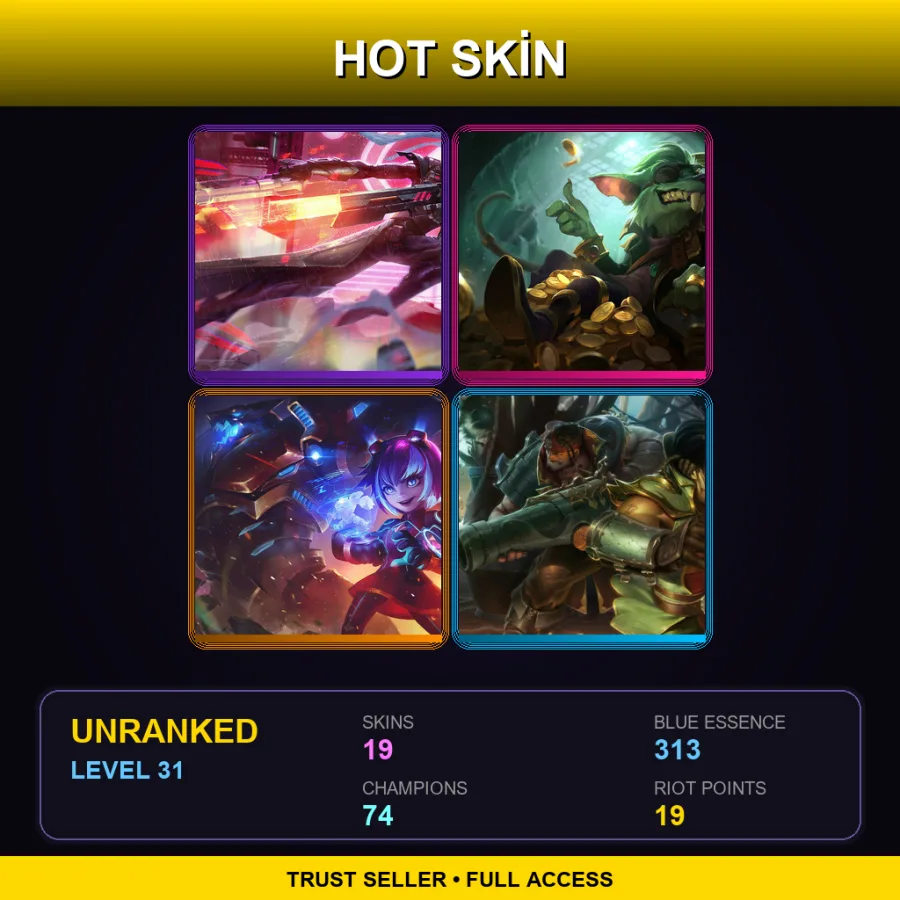 LAS | Lv31 | Unranked | 19 Skin | 74 Champ