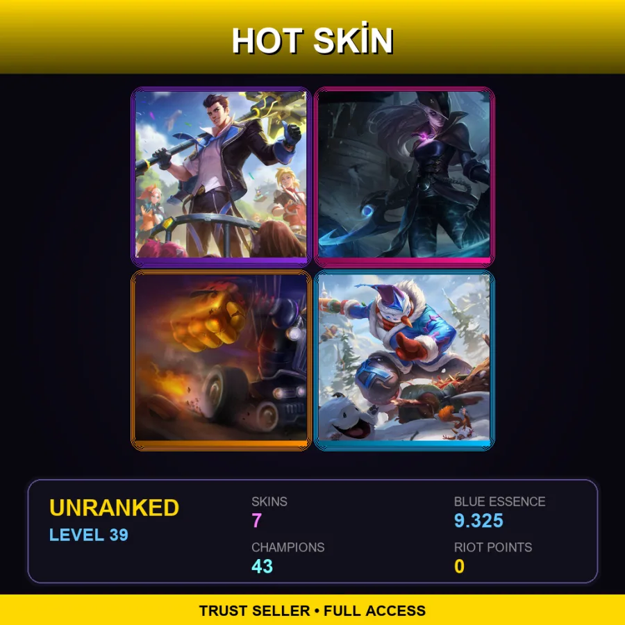 LAS | Lv39 | Unranked | 7 Skin | 43 Champ